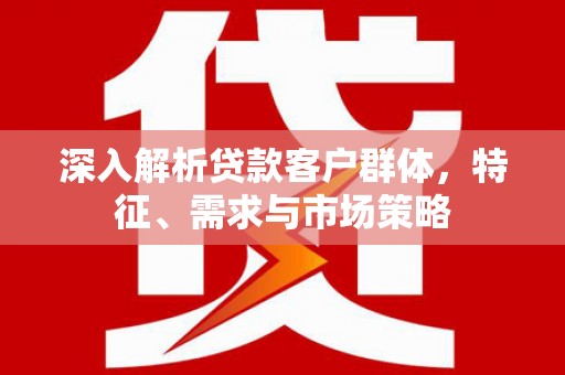 归仁深入解析贷款客户群体，特征、需求与市场策略
