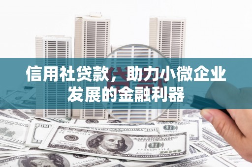 归仁信用社贷款，助力小微企业发展的金融利器